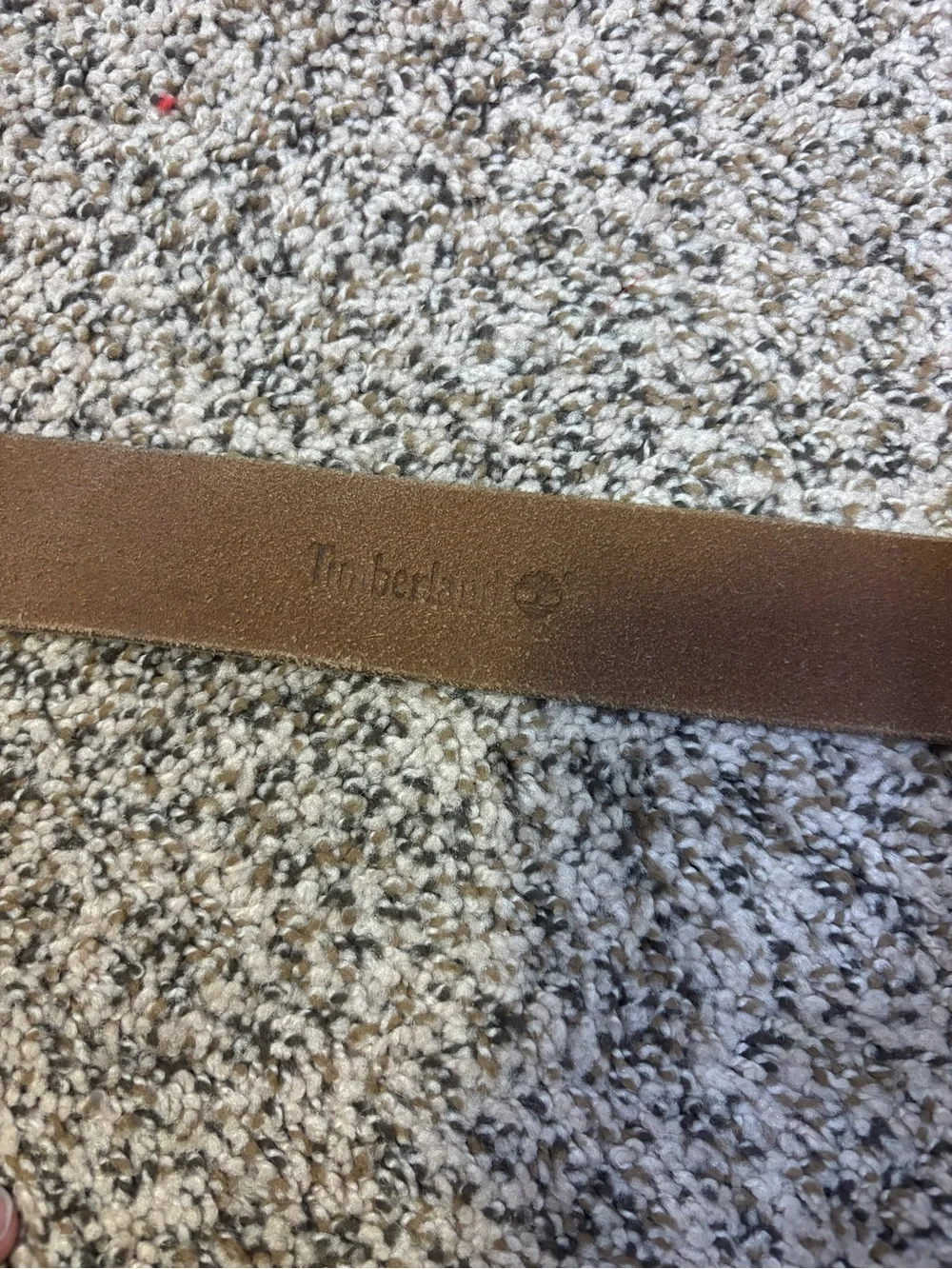 Timberland Brown Leather Men's Belt - Classic Casual Style 34